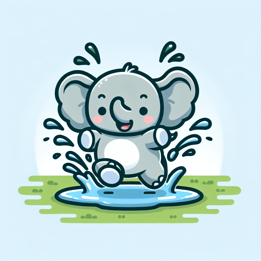 Playful Baby Elephant Paint By Numbers Art