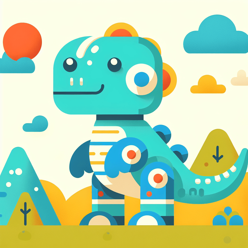 Cool Robot Dino Painting Number Kit
