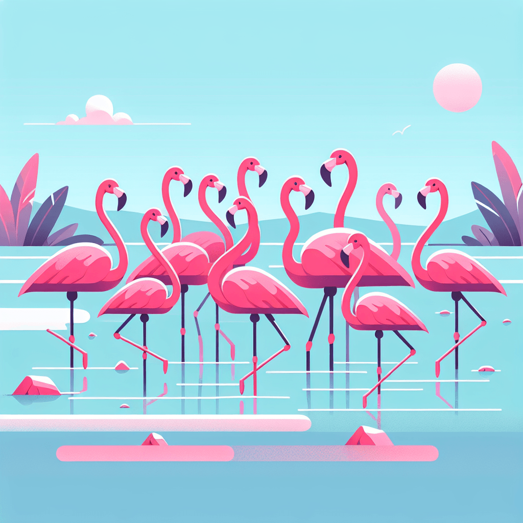 Feathered Flamingo Fiesta Number Painting