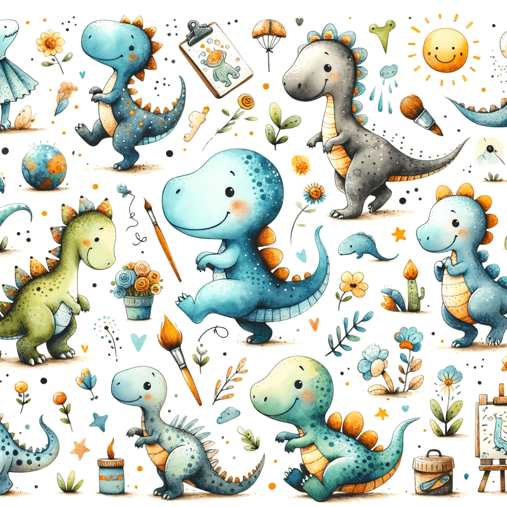Dino Doodle Adventure - DIY Painting By Numbers Kit