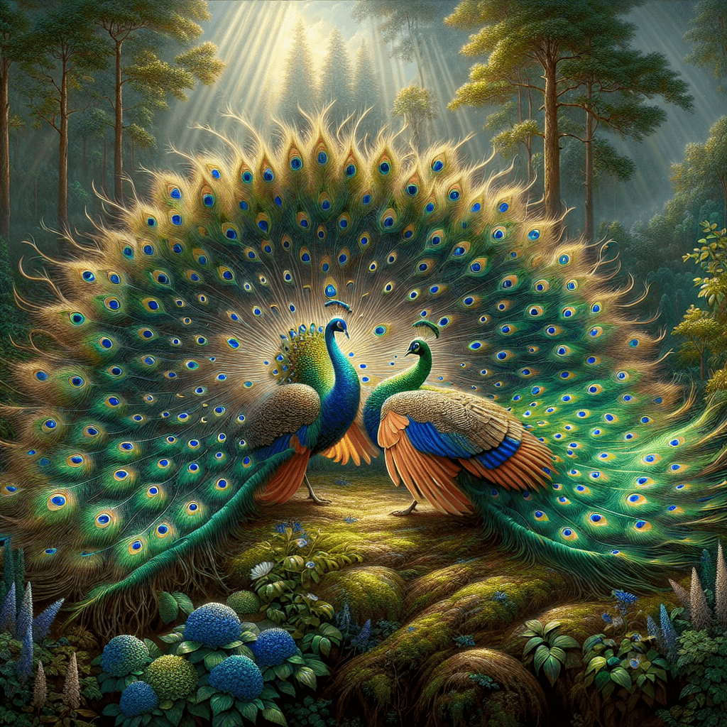 Regal Peacocks Dance Paint By Color