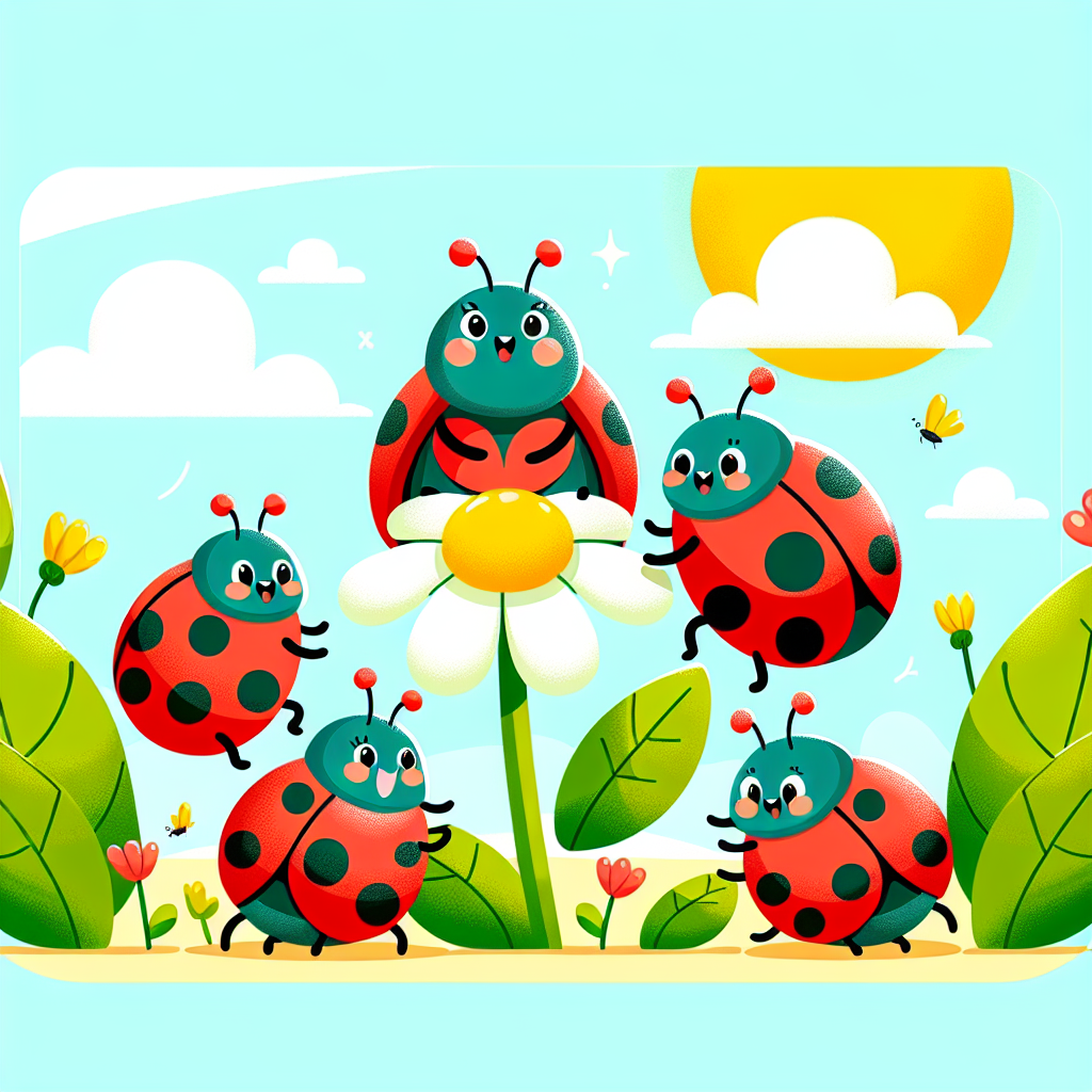 Giggling Ladybugs Paint By Numbers Art