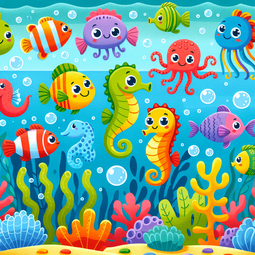 Ocean Wonders And Creatures Paint By Numbers Art