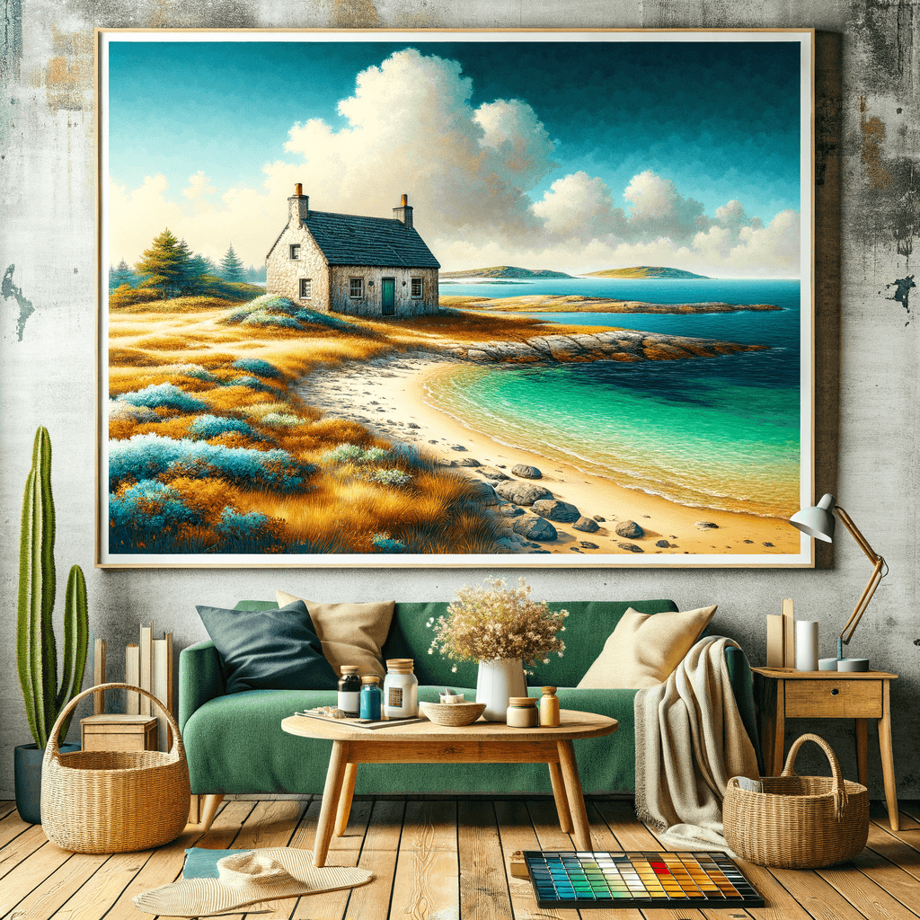 Rustic Coastal Cottage DIY Paint By Numbers
