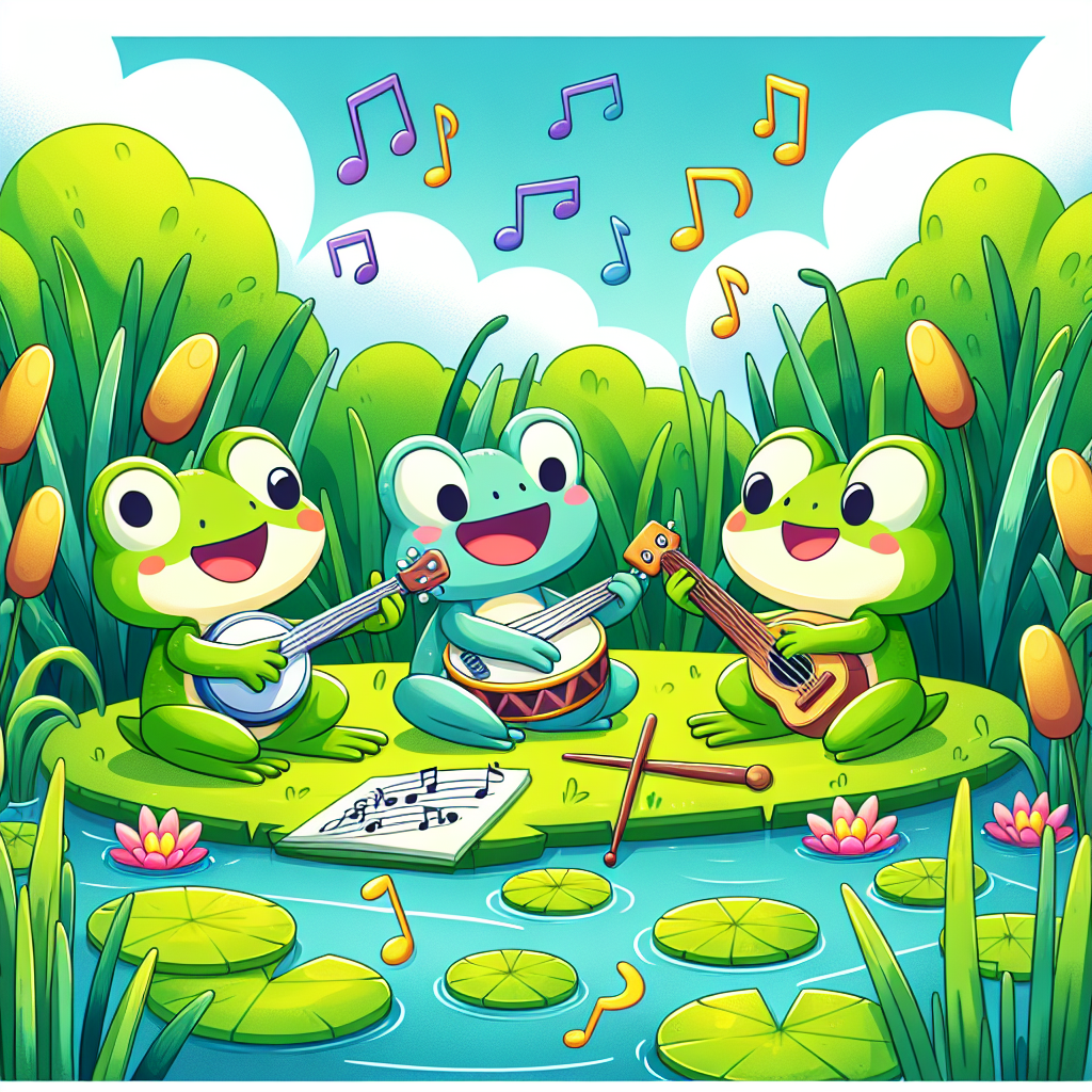 Frogs' Musical Marshland Paint By Numbers