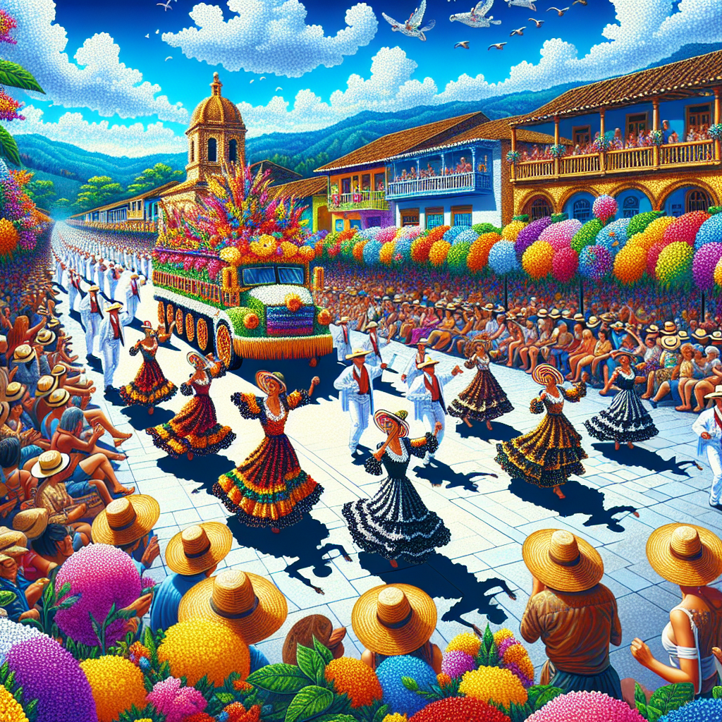 Fiesta De Las Flores Y Del Café - Colombia Paint By Color