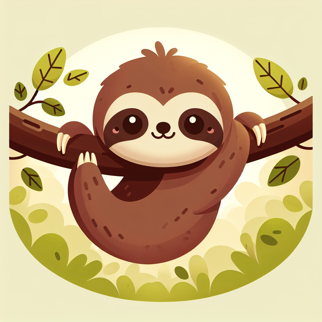Cuddly Baby Sloth Numbered Painting Kits