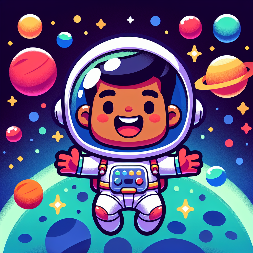Happy Astronaut Paint By Numbers