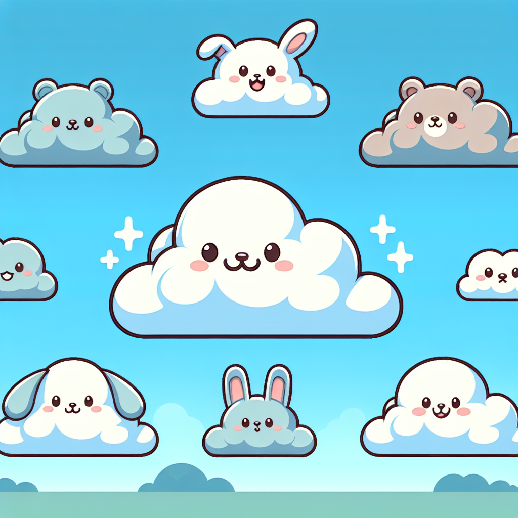 Charming Cloud Creatures Paint By Color
