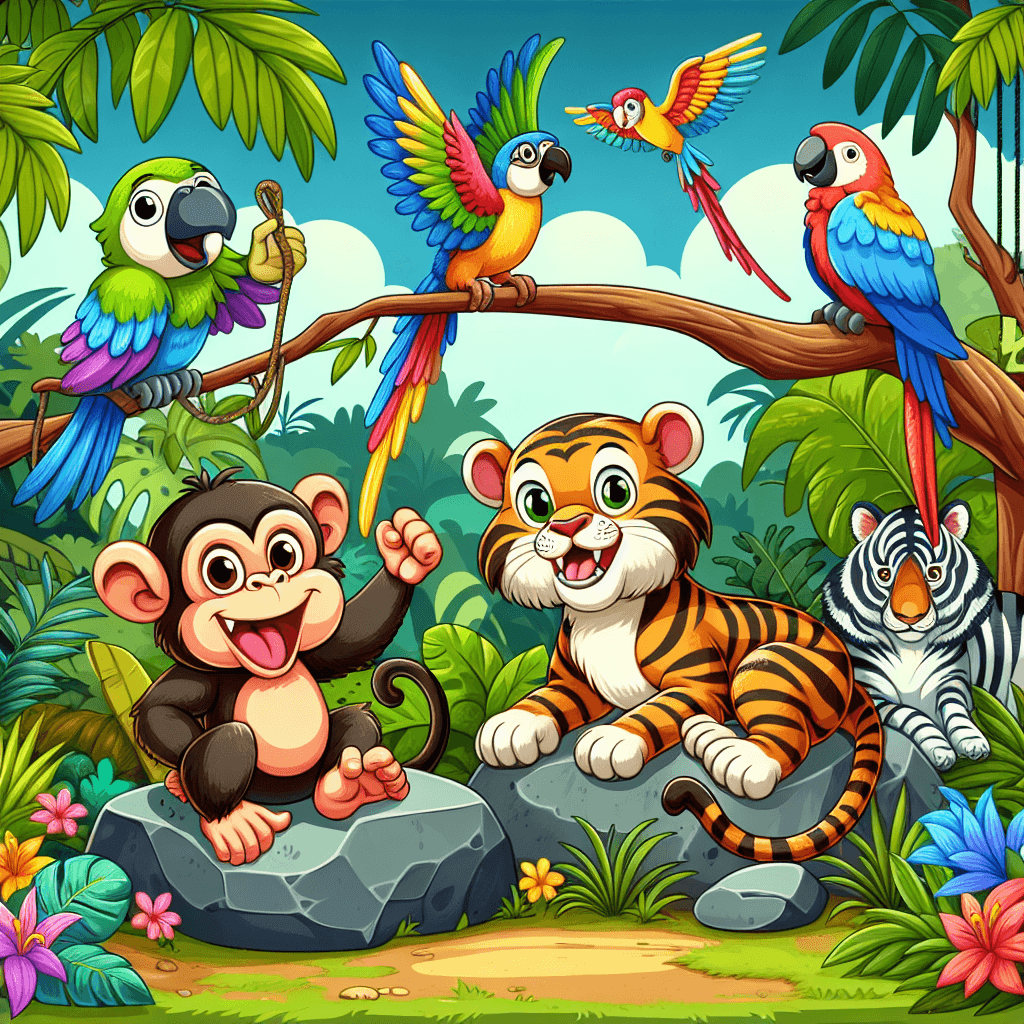 Jungle Friends Adventure Paint By Numbers Art