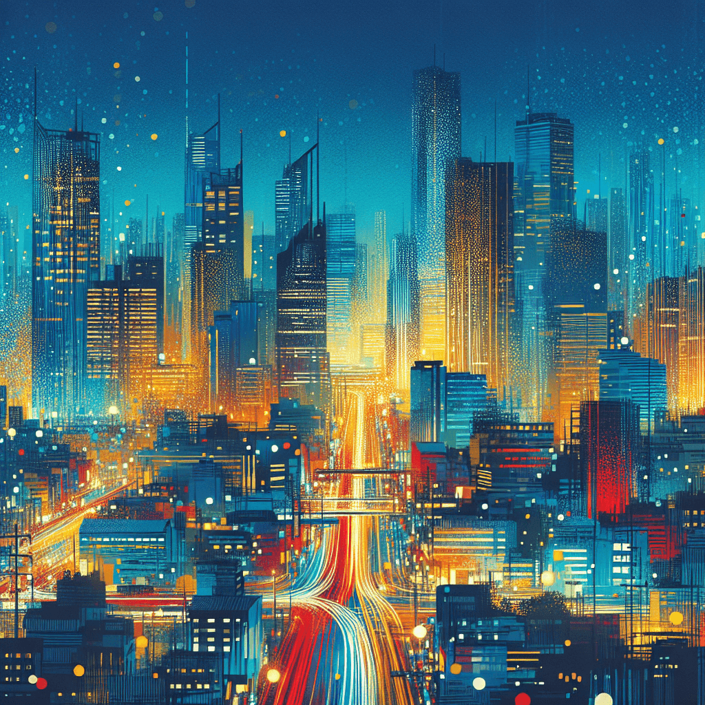Dynamic Urban Rhythm Numbered Painting Kits