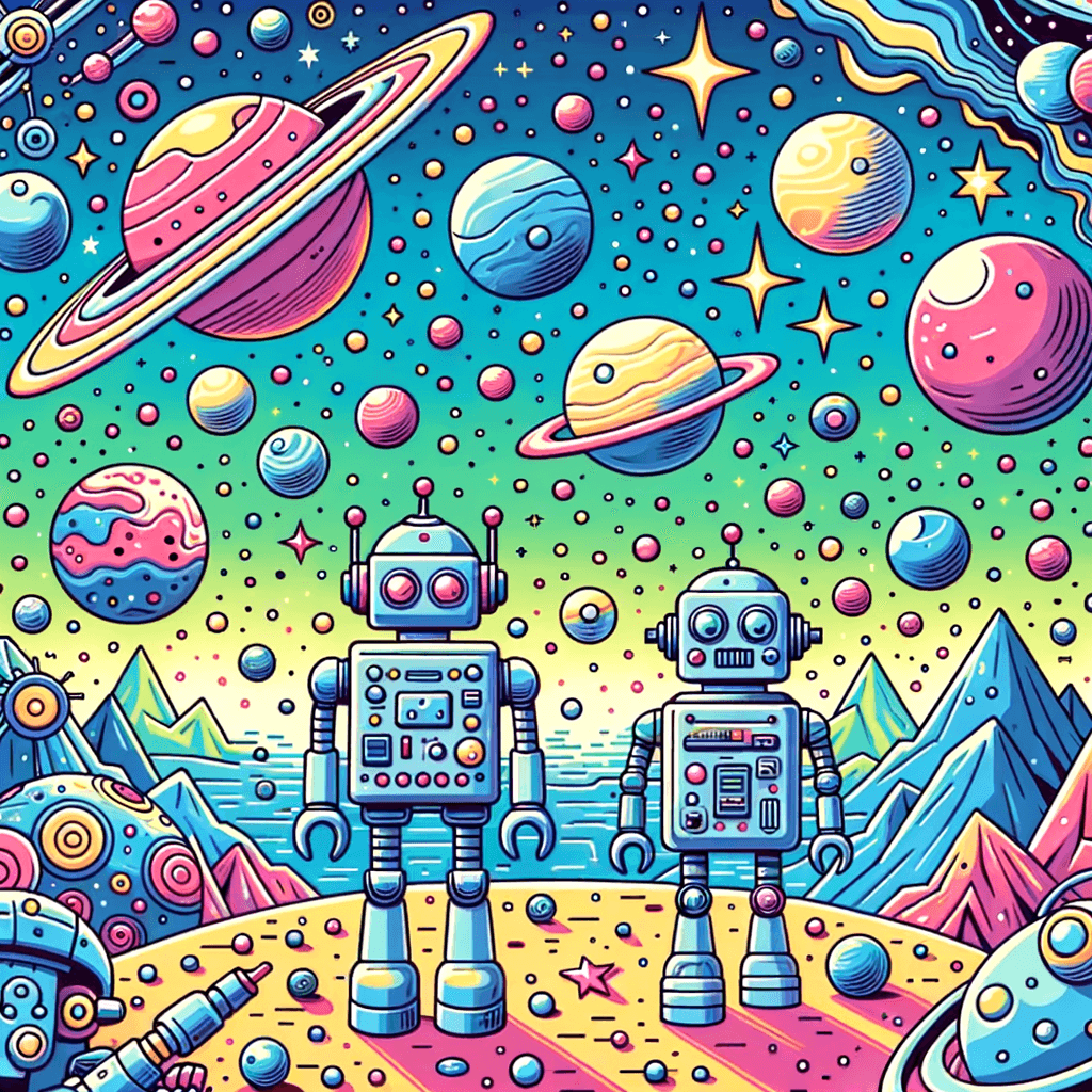 Robot Galaxy Quest Numbered Painting Kits