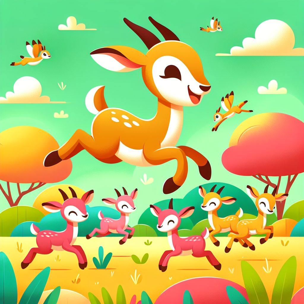 Gleeful Gazelle Gala Paint By Numbers Art