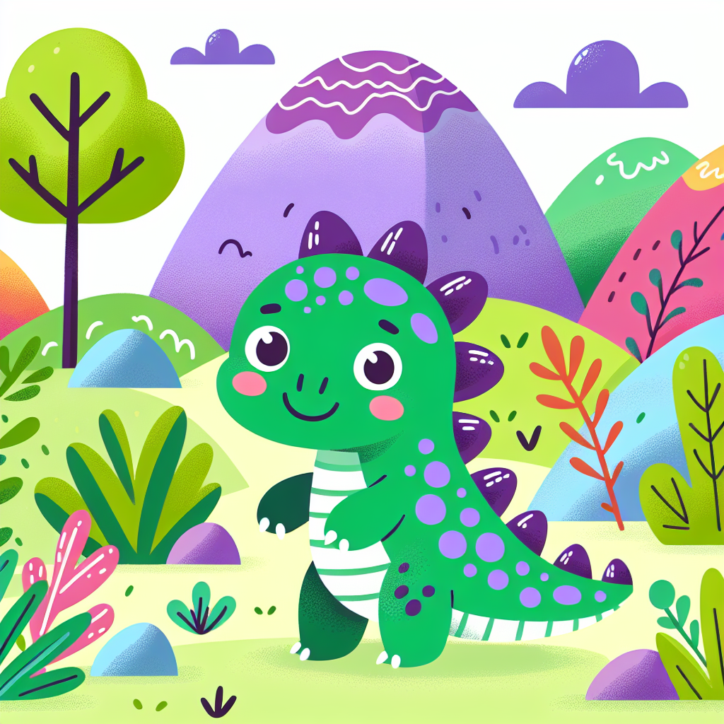 Lively Little Dinosaur Painting By Numbers Kit