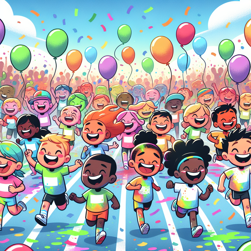 Rainbow Race Day Numbered Painting Kits