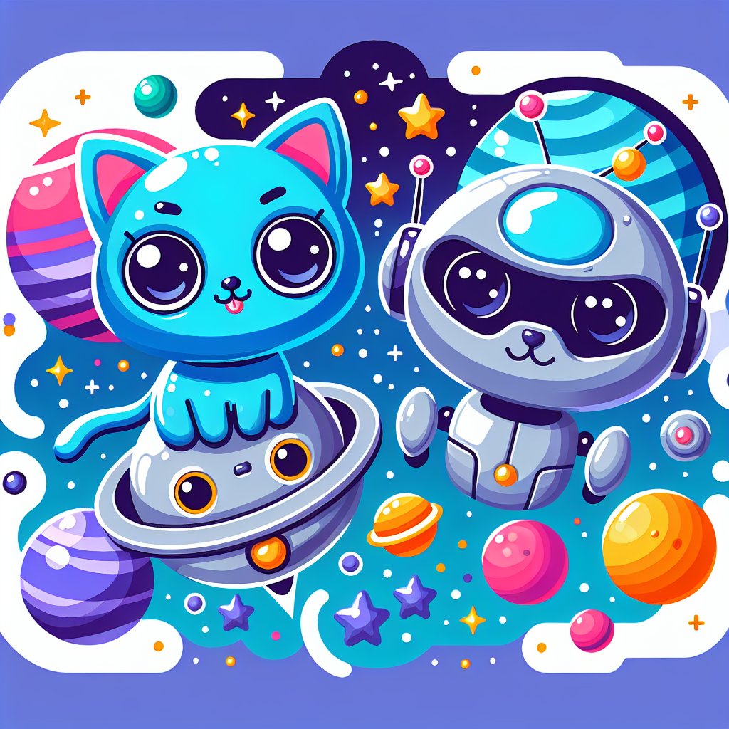 Charming Space Pets Painting Number Kit