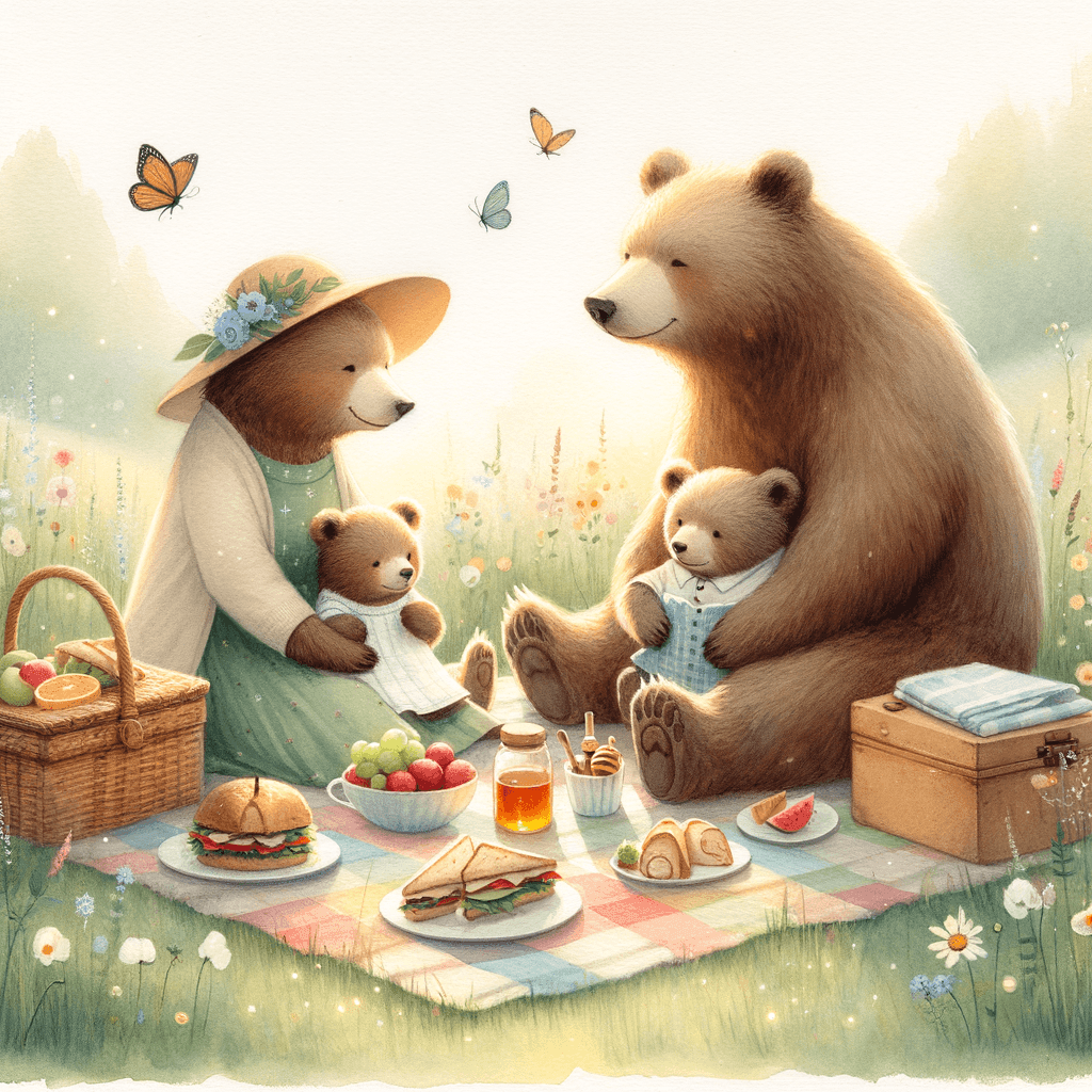 Cuddly Bear Family Paint By Numbers Art