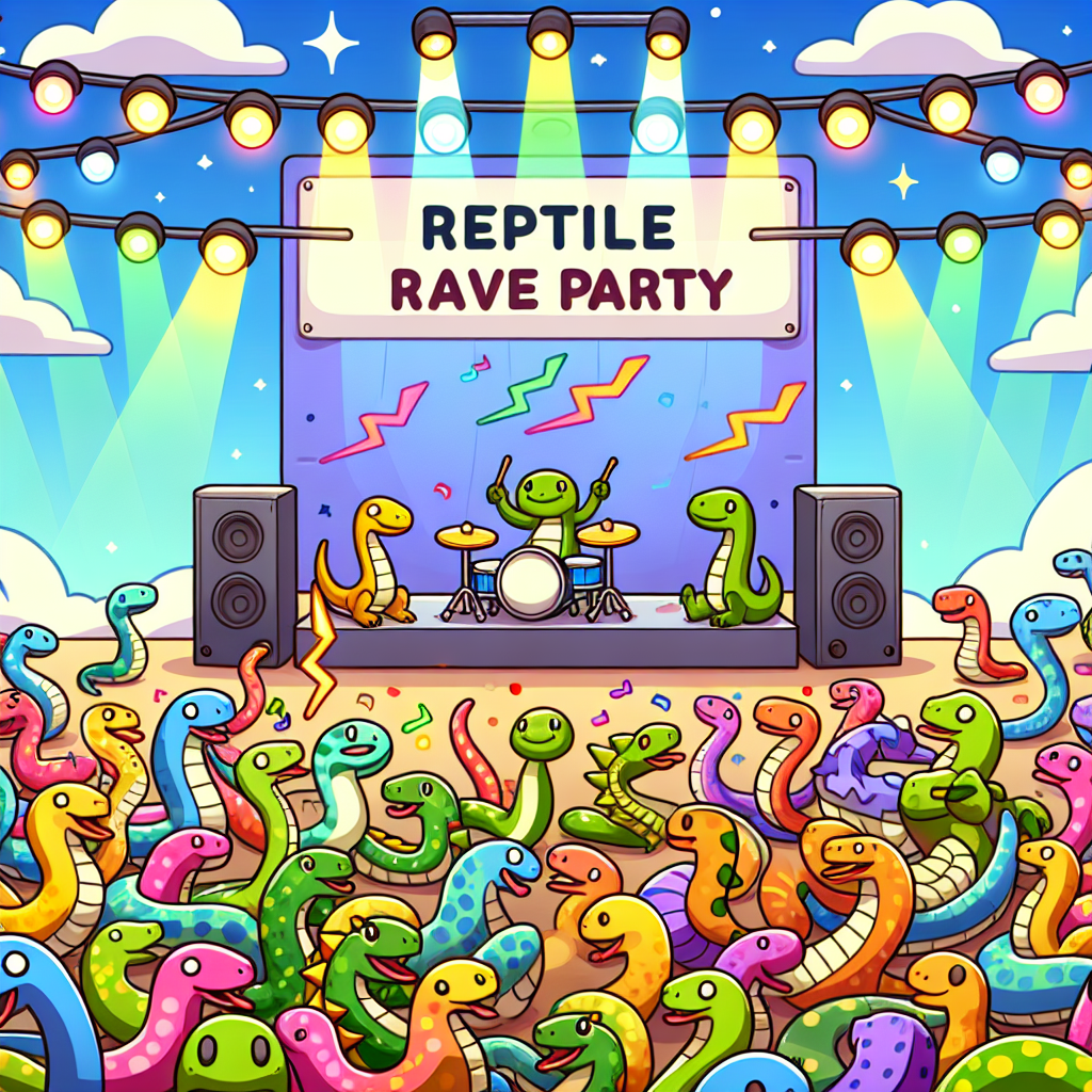 Rockin' Reptile Rave Number Painting