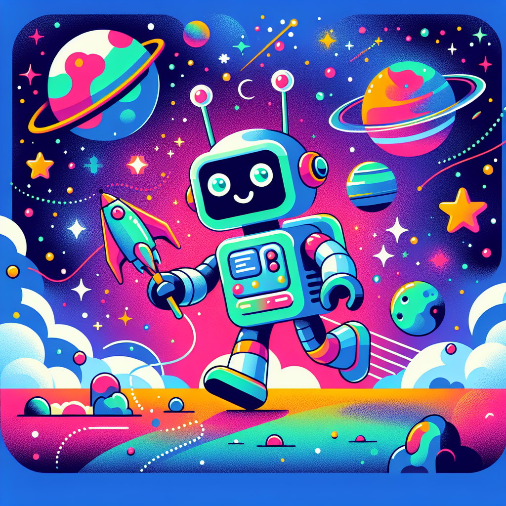 Robot Galaxy Adventure Painting By Numbers Kit