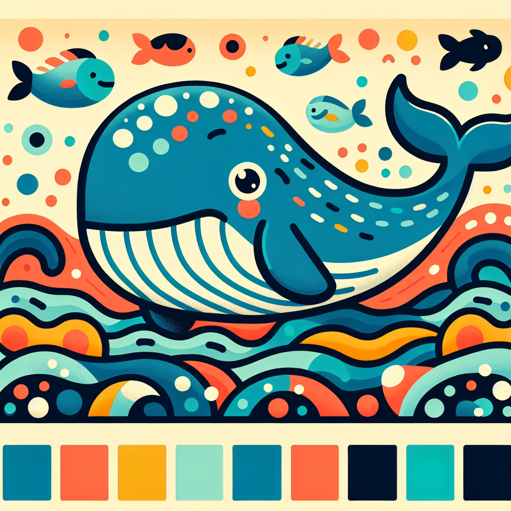 Whimsical Whale's Journey Paint By Number