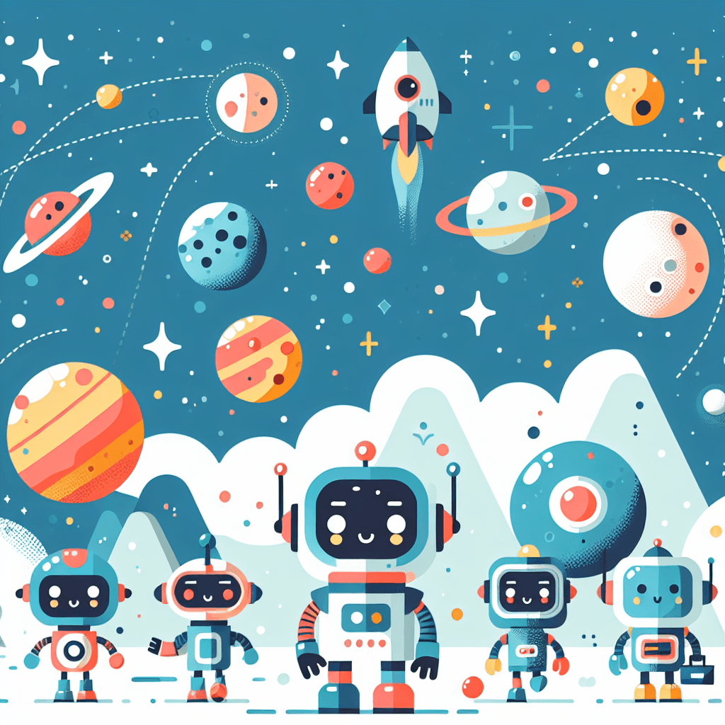 Robot Heroes' Galactic Mission Paint By Numbers Art
