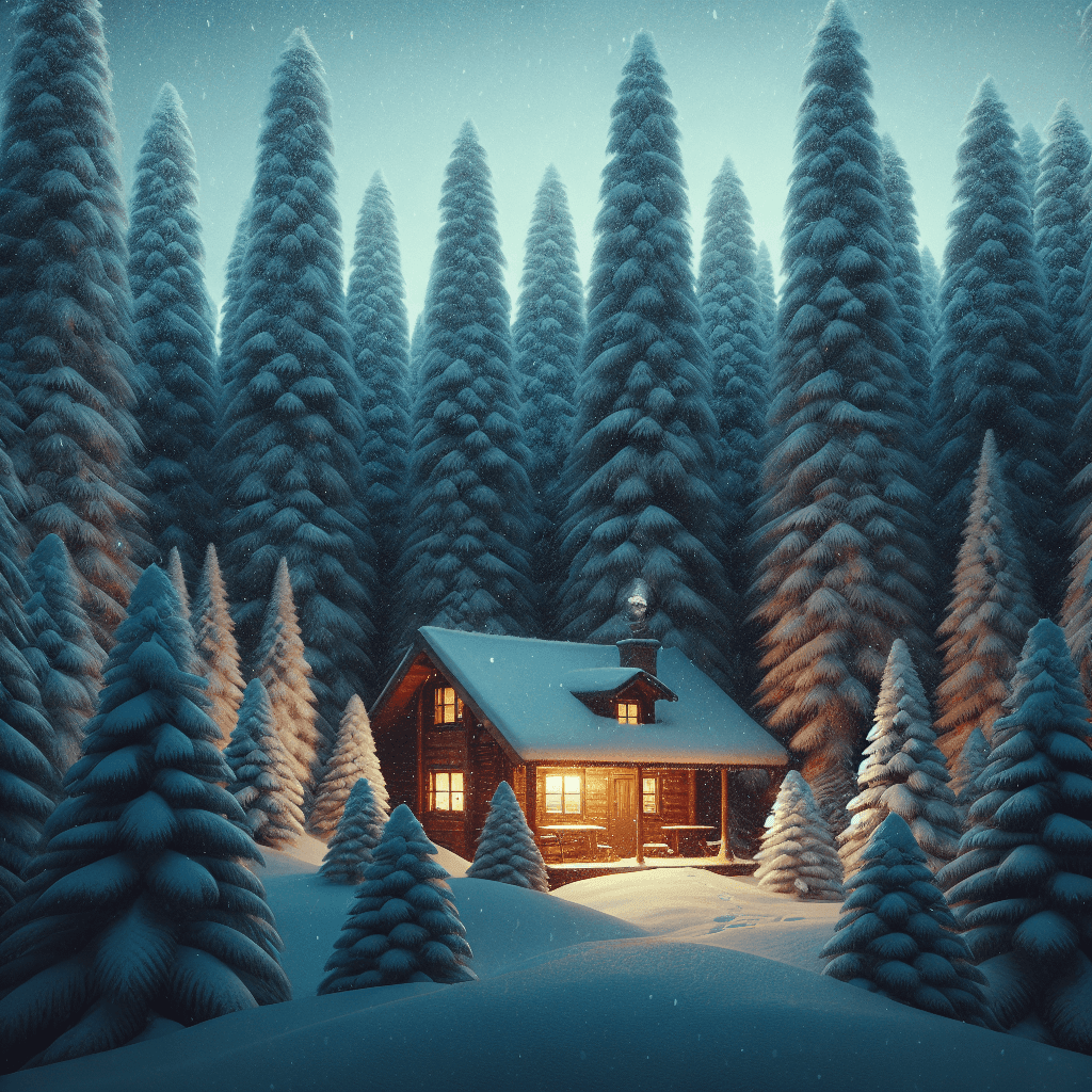 Winter Wonderland Cabin Paint By Numbers Art