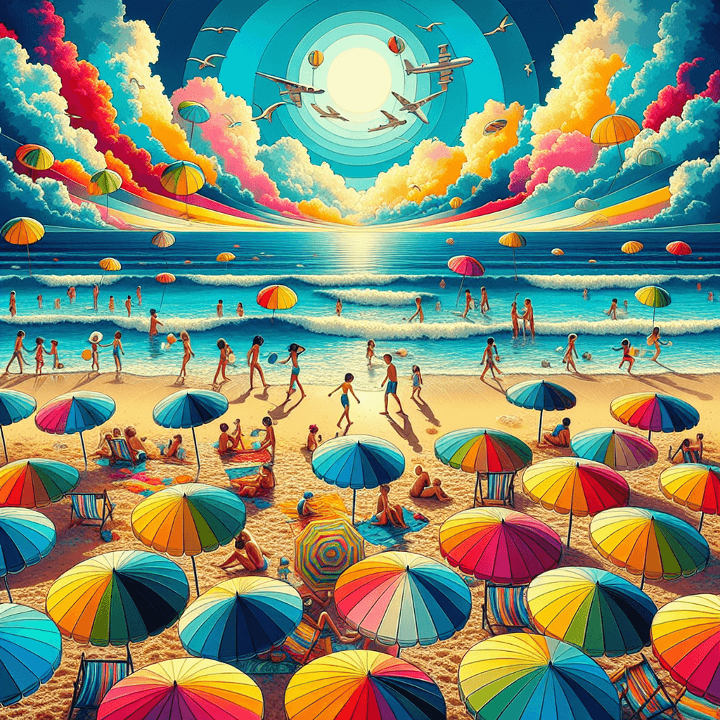 Colorful Summer Beach Painting By Numbers Kit