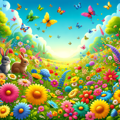 Sunny Meadow Adventure Paint By Numbers