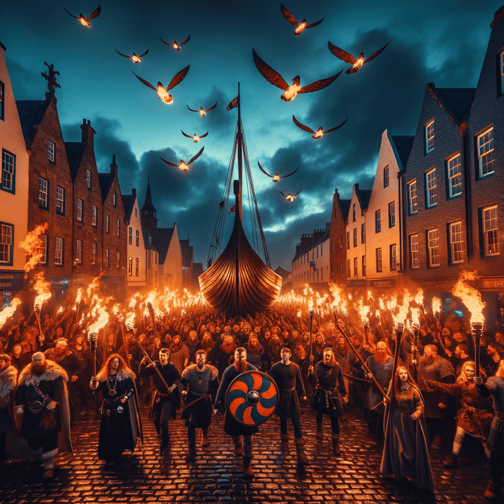 Up Helly Aa Fire Festival - Lerwick, Scotland Number Painting