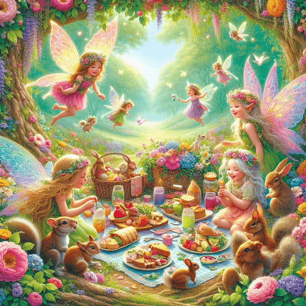 Fairy Tale Forest Picnic Painting Number Kit