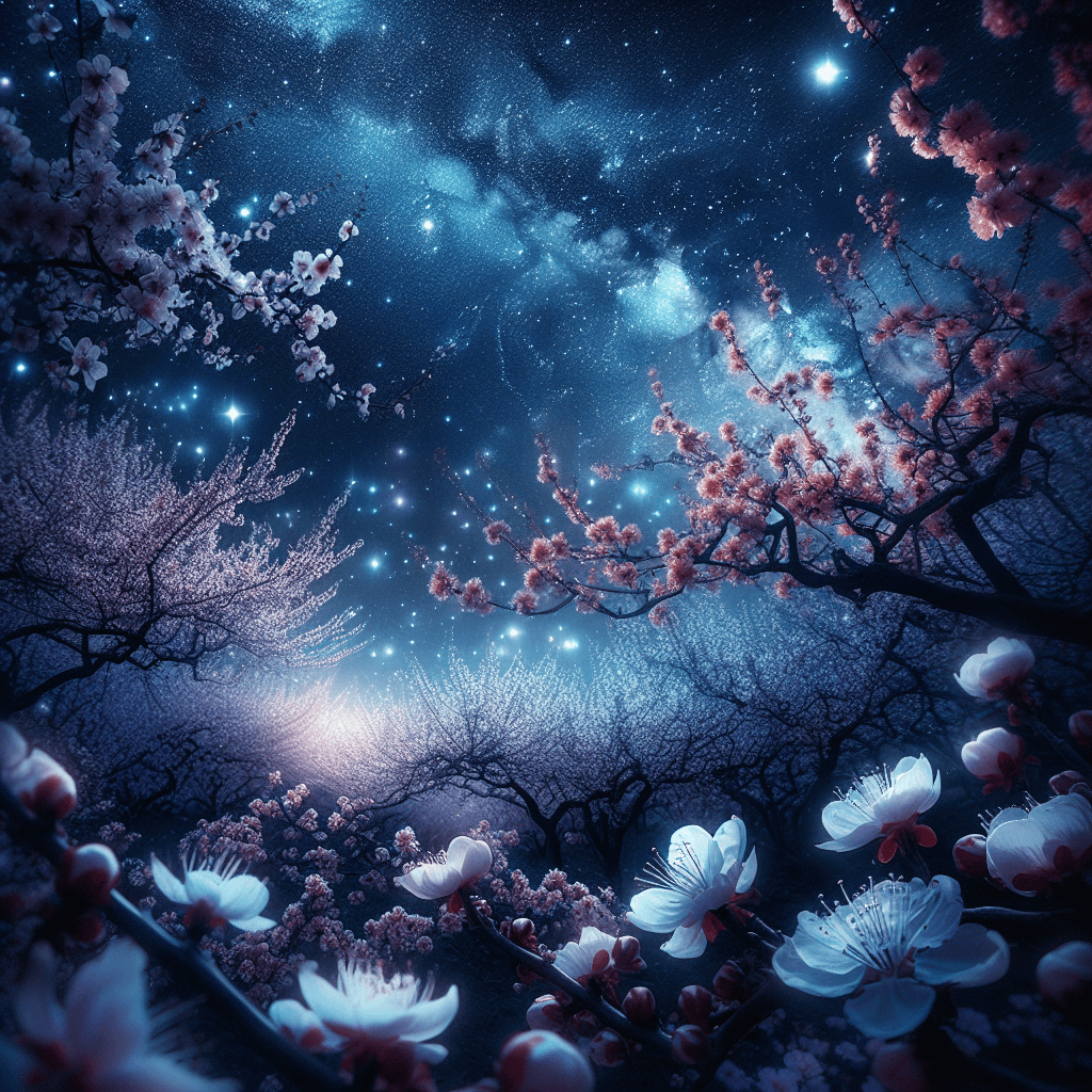 Celestial Night Blossoms Painting Number Kit