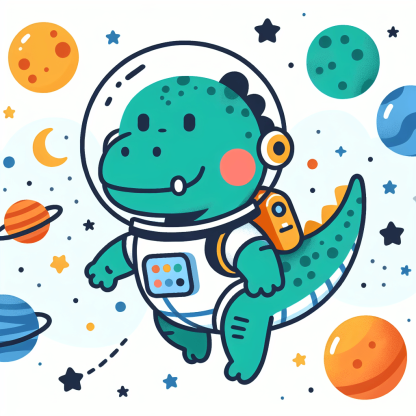 Space Dino Exploration Number Painting