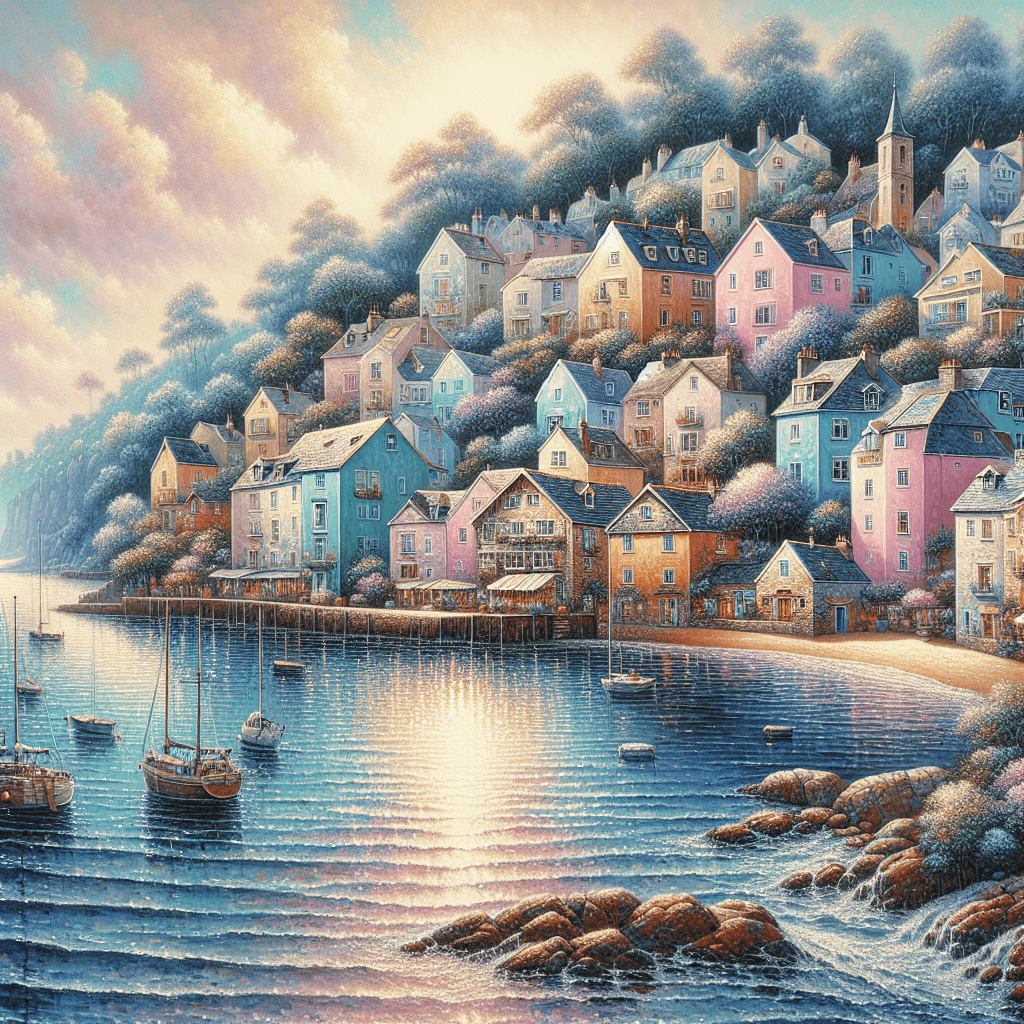 Coastal Village Retreat Numbered Painting Kits
