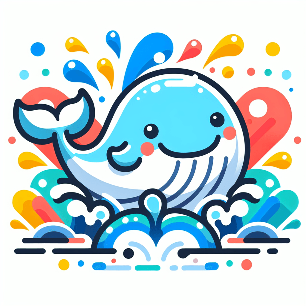 Happy Whale Splash Paint By Numbers