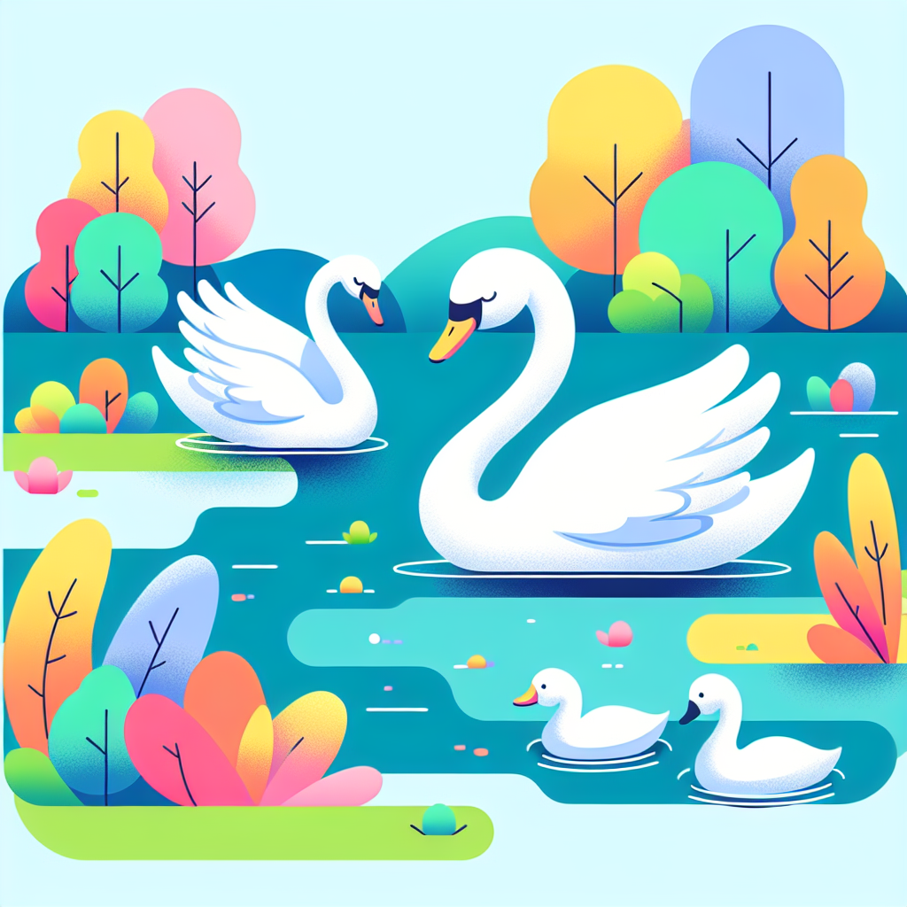 Swan's Silvery Stream Paint By Numbers Art