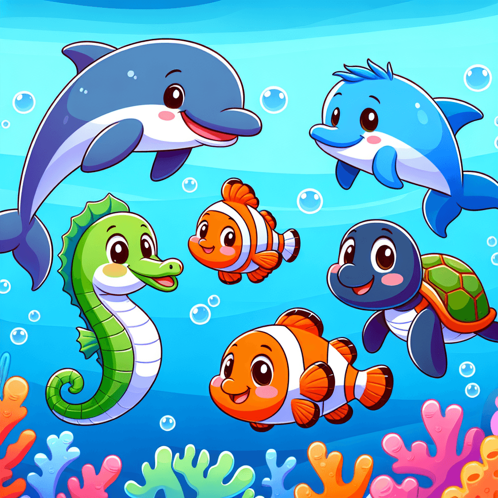 Bubbly Ocean Friends Painting By Numbers Kit