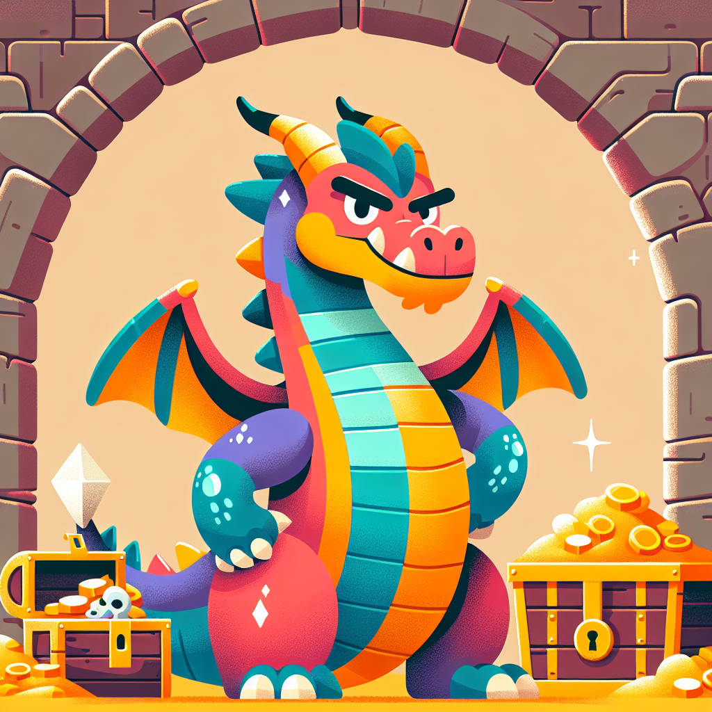 Fiery Dragon Guardian Painting Number Kit