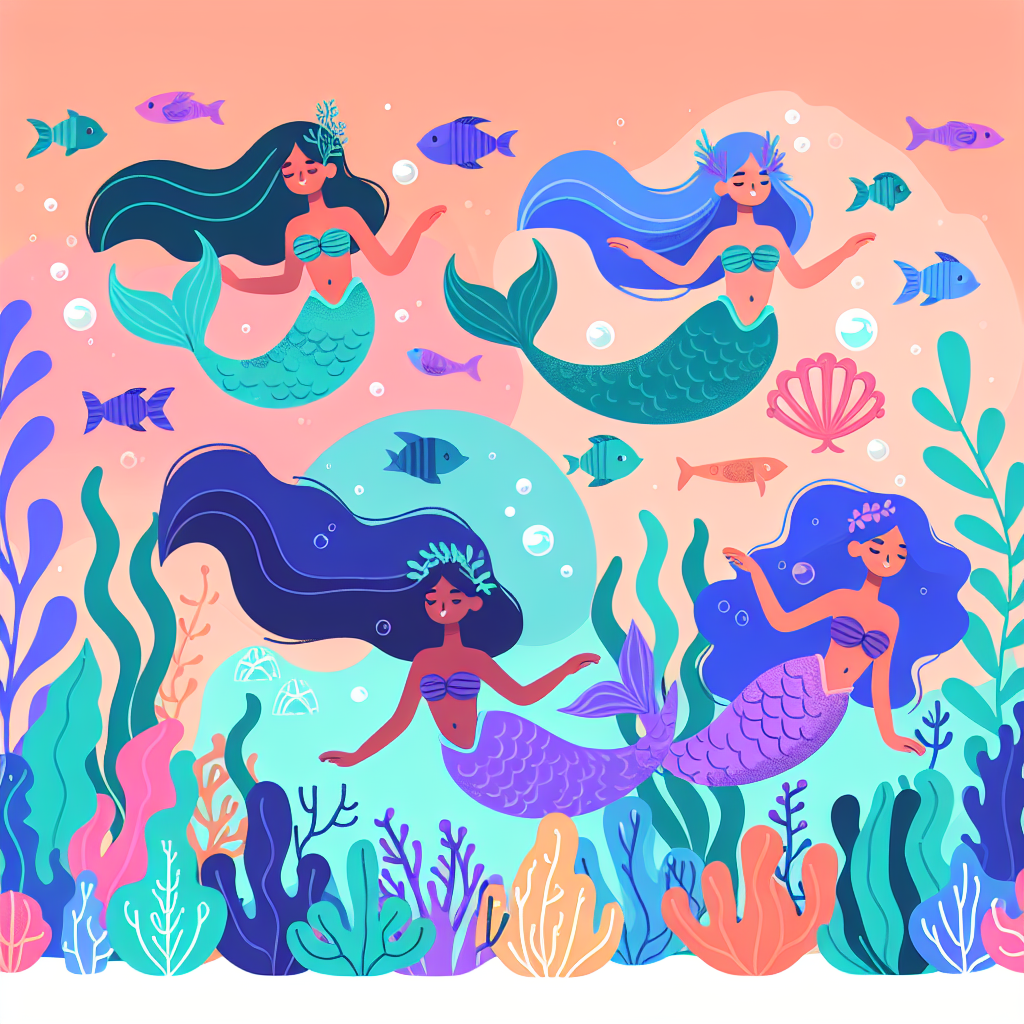 Ocean Mermaid's Lair Painting Number Kit