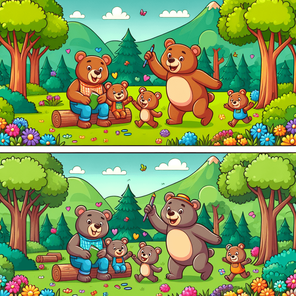 Cozy Bear Family DIY Paint By Numbers
