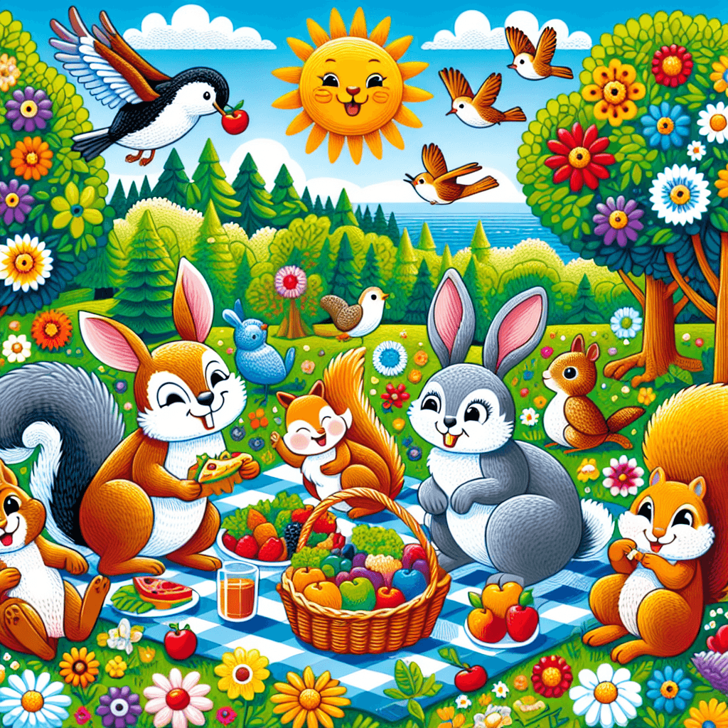 Cuddly Critters' Picnic Paint By Color