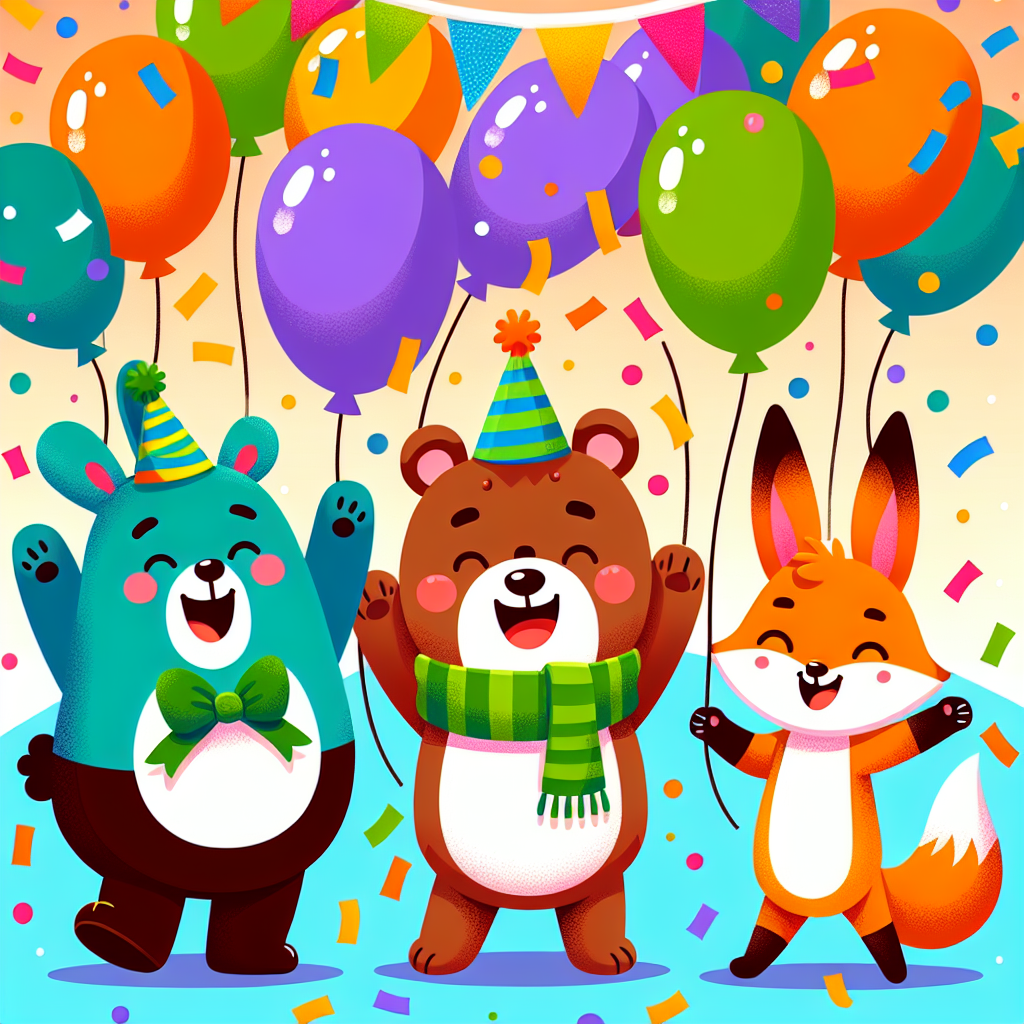 Cheerful Party Animals Paint By Numbers Kits
