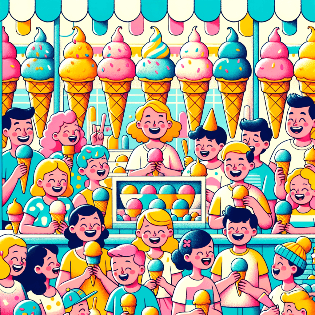 Whimsical Ice Cream Shop Numbered Painting Kits