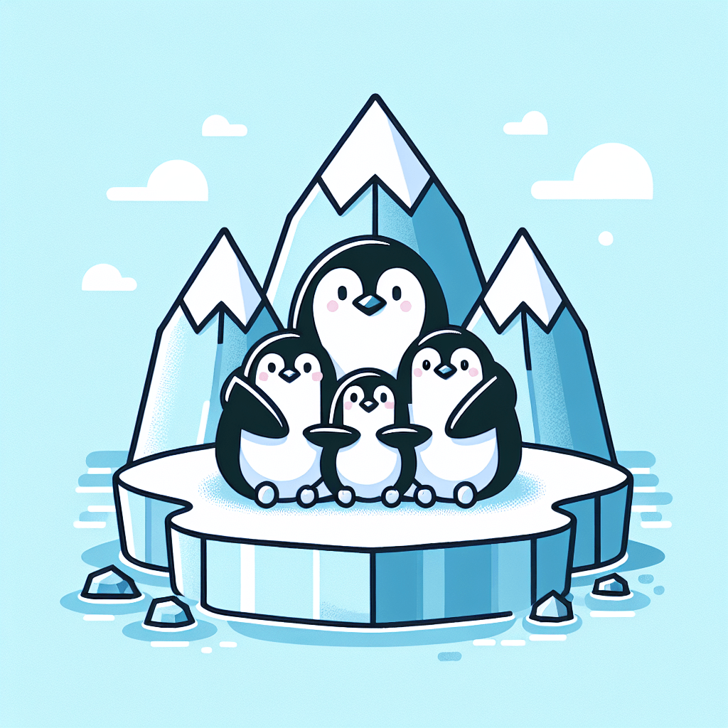 Cheerful Penguin Family Paint By Numbers