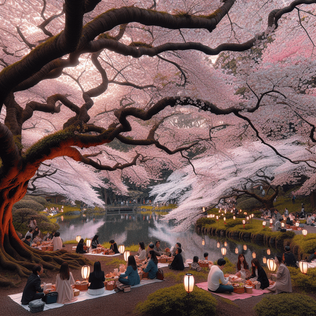 Tokyo Cherry Blossom Festival Paint By Numbers