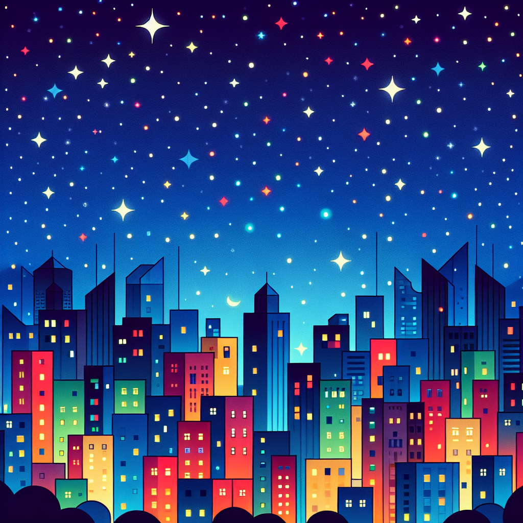 Starry Night Skylines Paint By Color