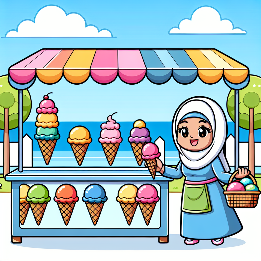 Sunny Ice Cream Stand Paint By Numbers Kits