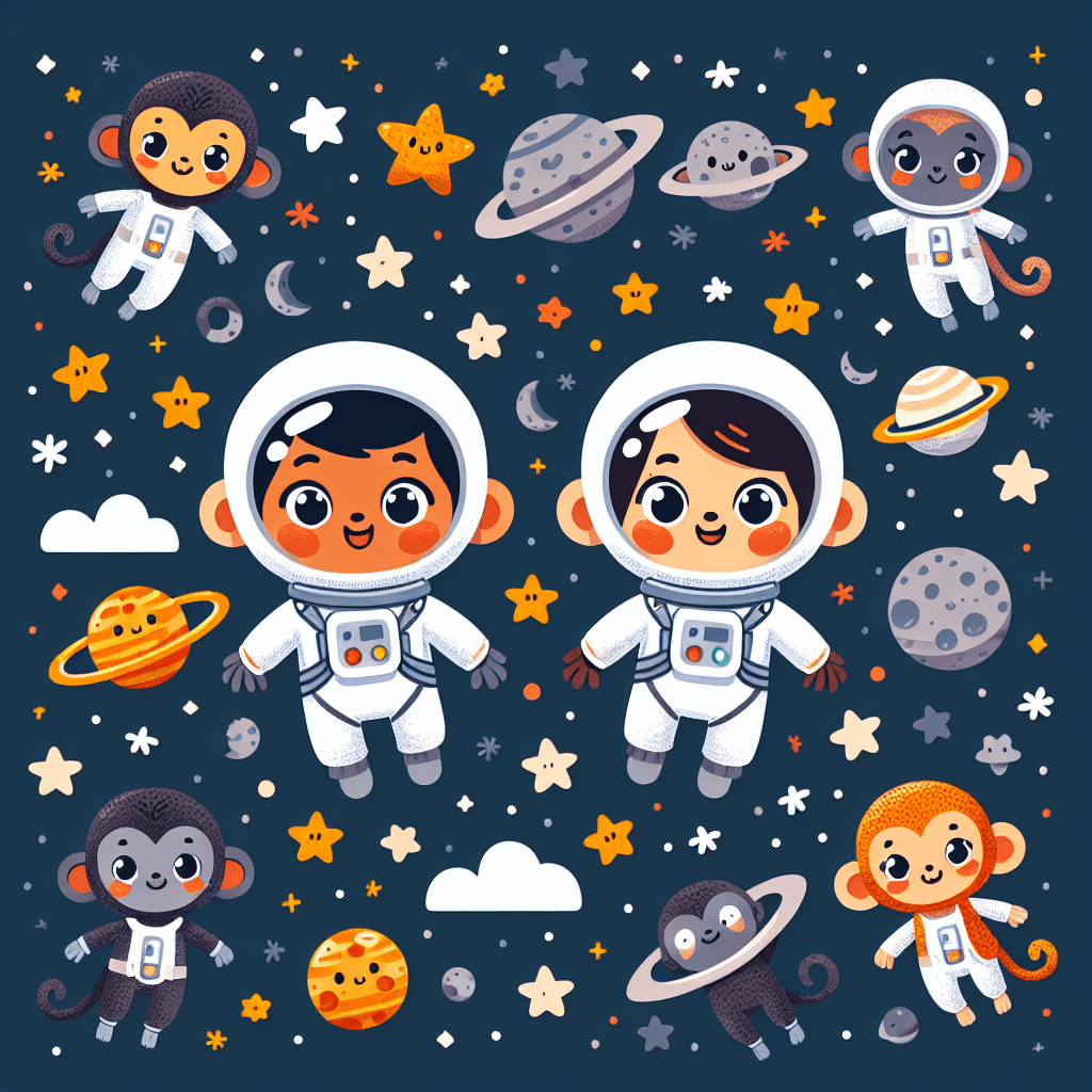 Adventurous Space Monkeys Numbered Painting Kits