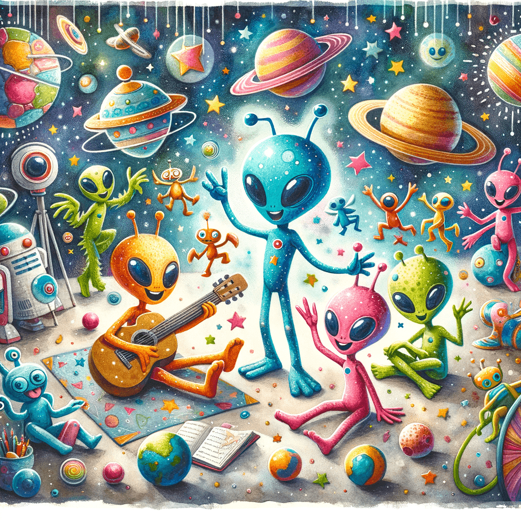 Funky Space Aliens Numbered Painting Kits