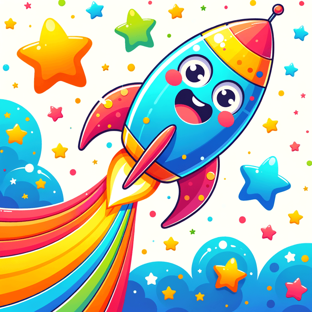 Rainbow Rocket Painting Number Kit