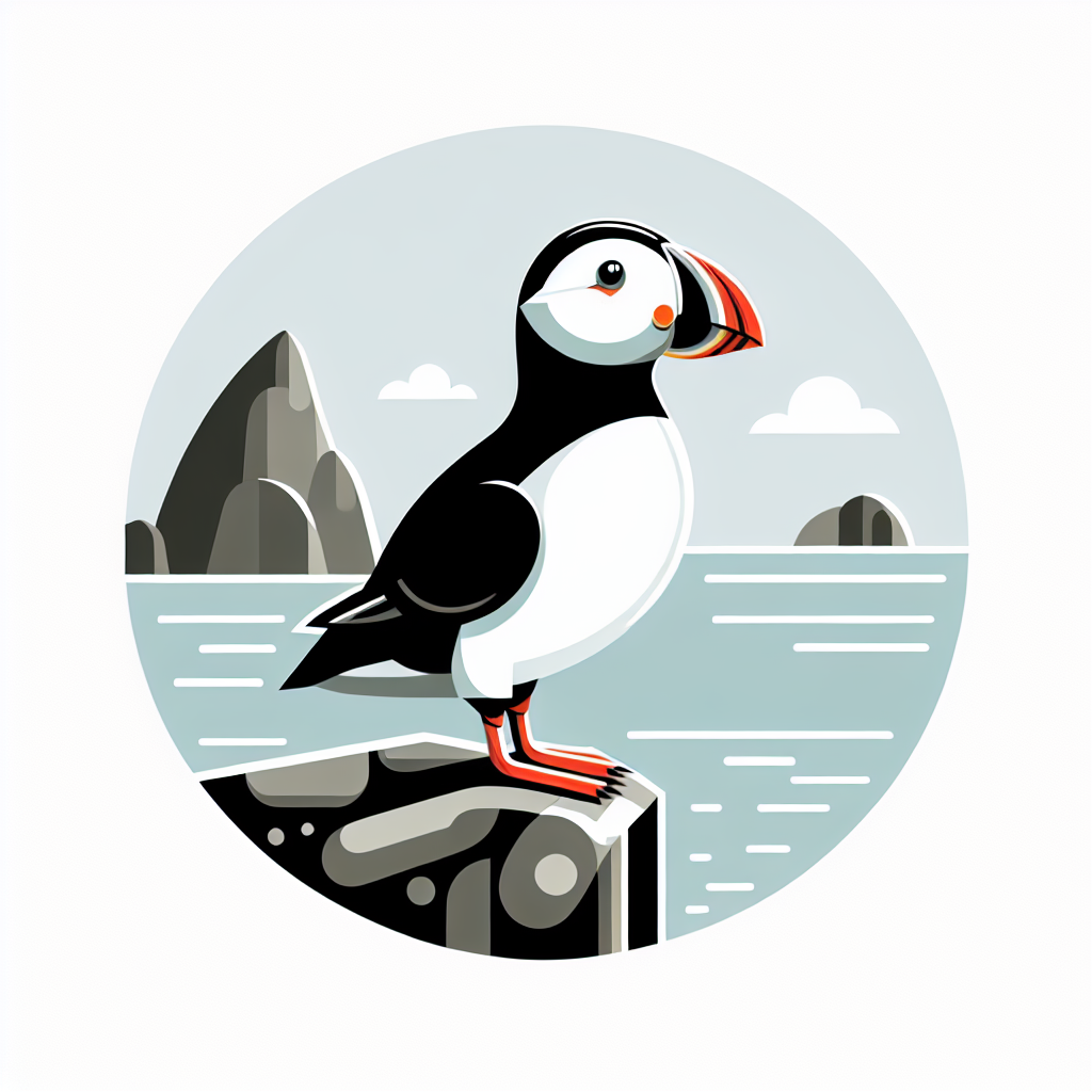 Peppy Puffin Paint By Numbers Art